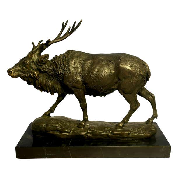 Miguel Fernando Lopez 'Milo' Bronze Deer Statue