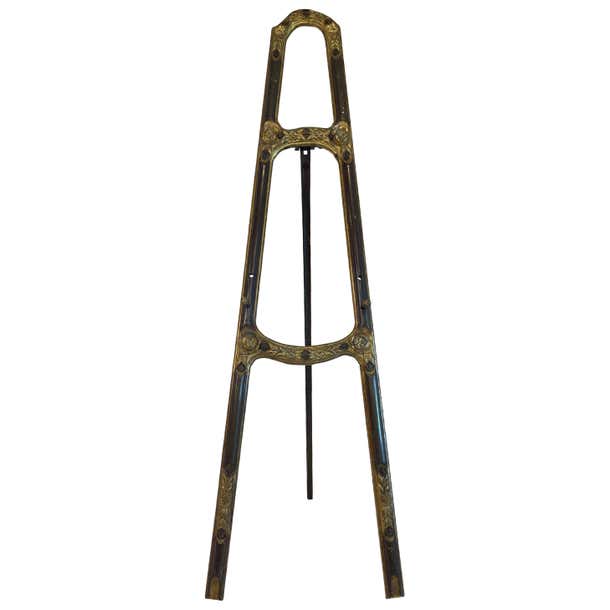Continental Gilt and Mahogany Easel