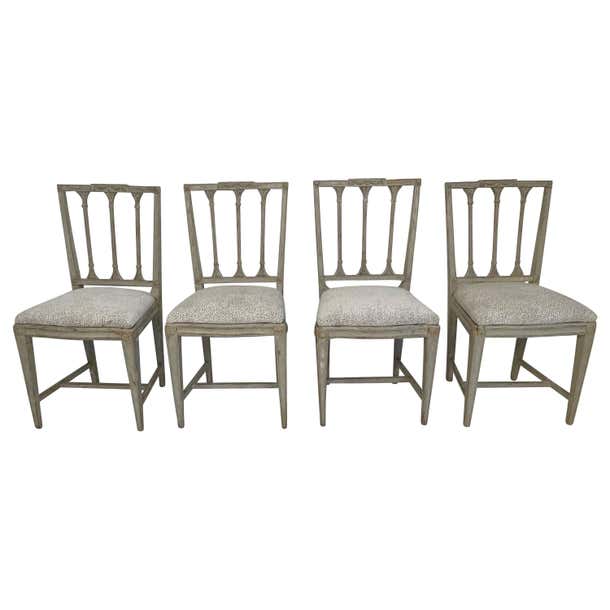 19th Century Swedish Neoclassical Chairs Set of Four