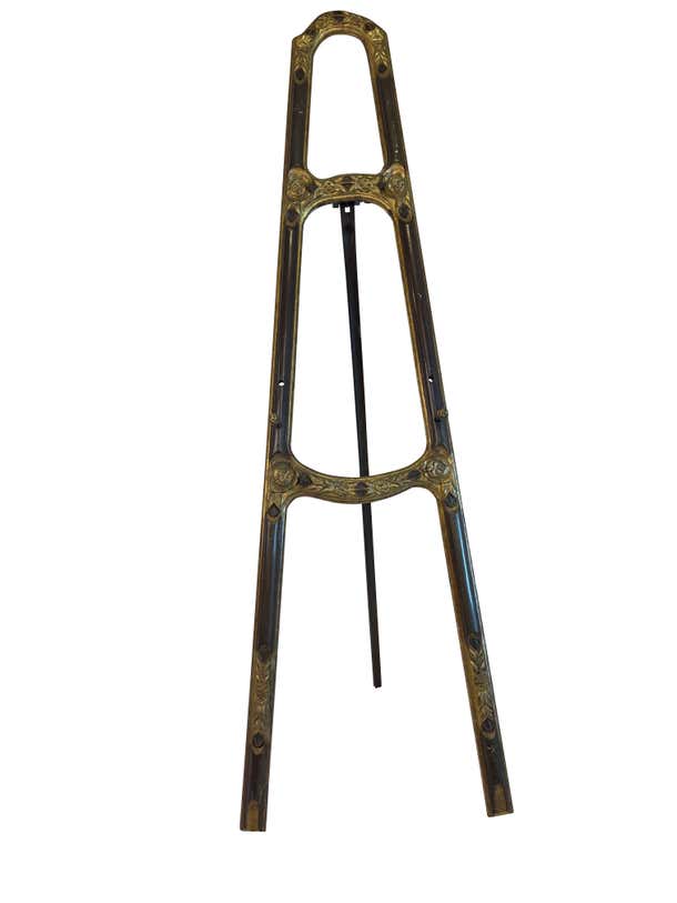 Continental Gilt and Mahogany Easel