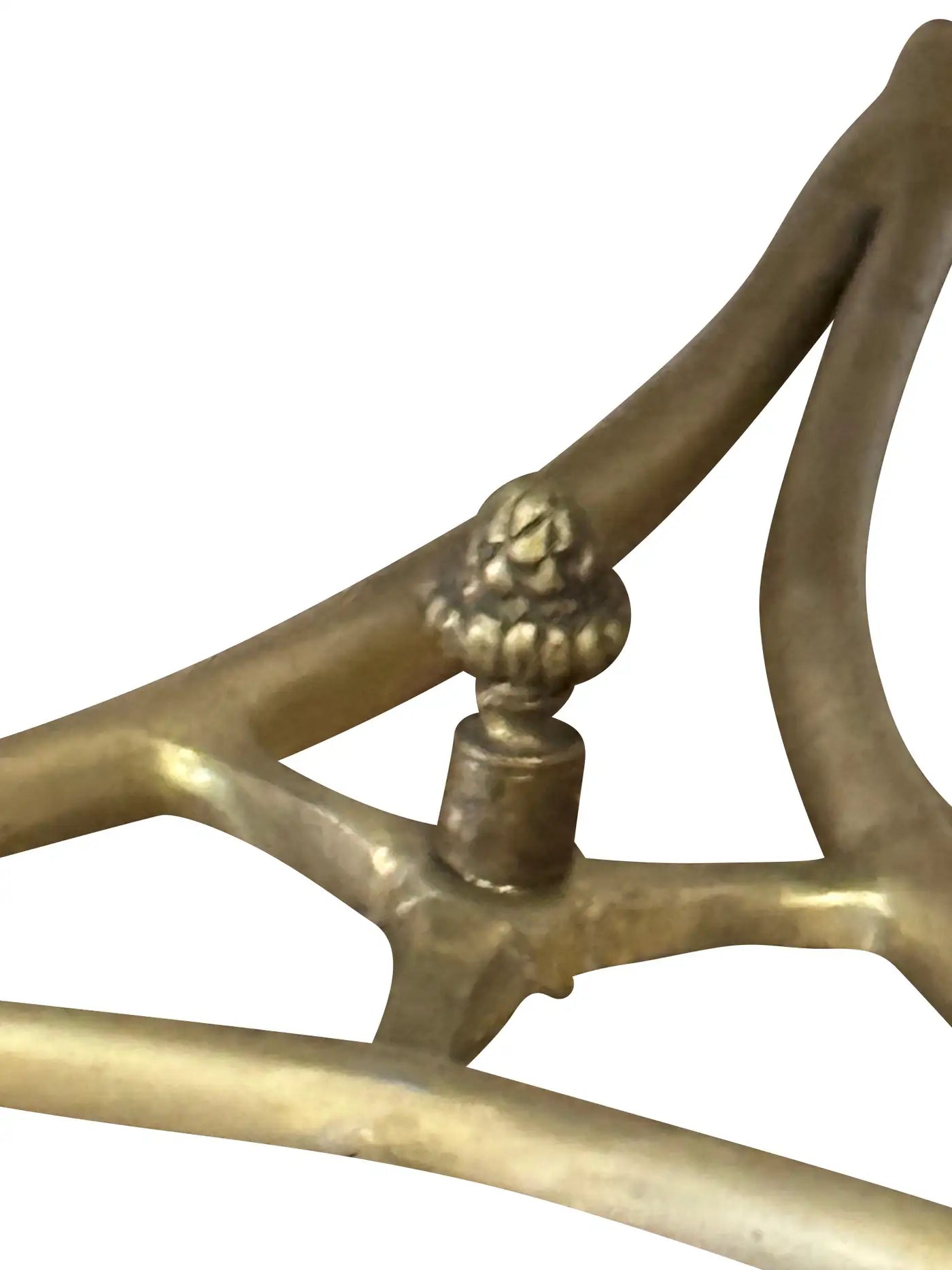 French Directoire Round End Table Gueridon Brass with Black Marble Top